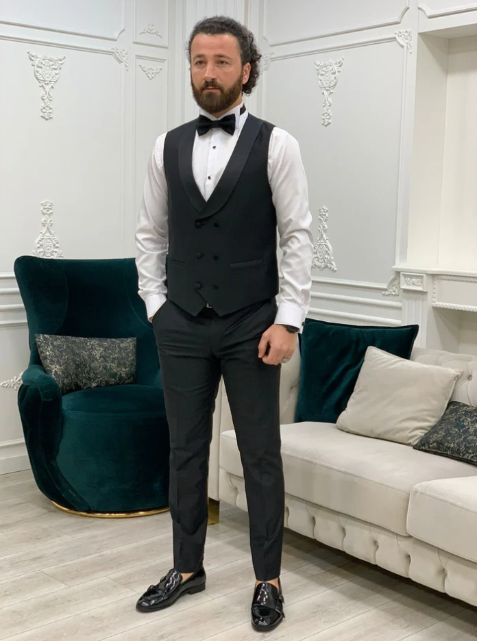 Mazonni  Black Slim Fit Tuxedo