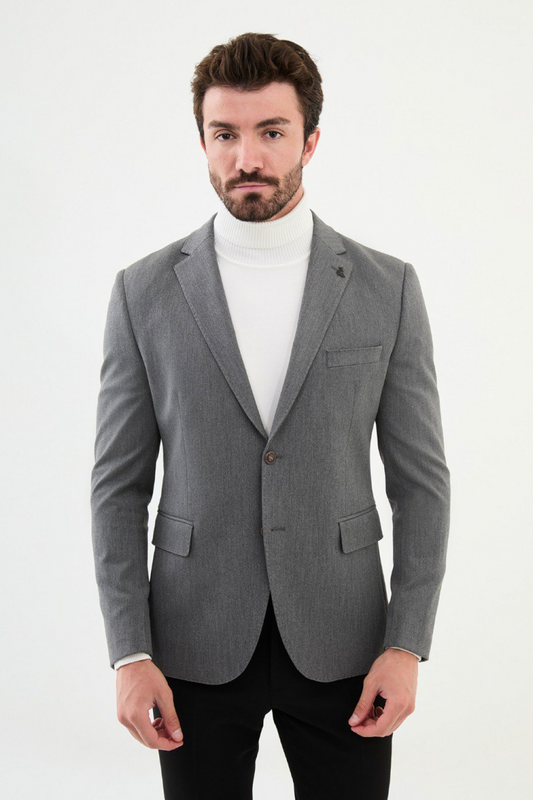 Mazonni Refined Classic Luxe Tailored Blazer