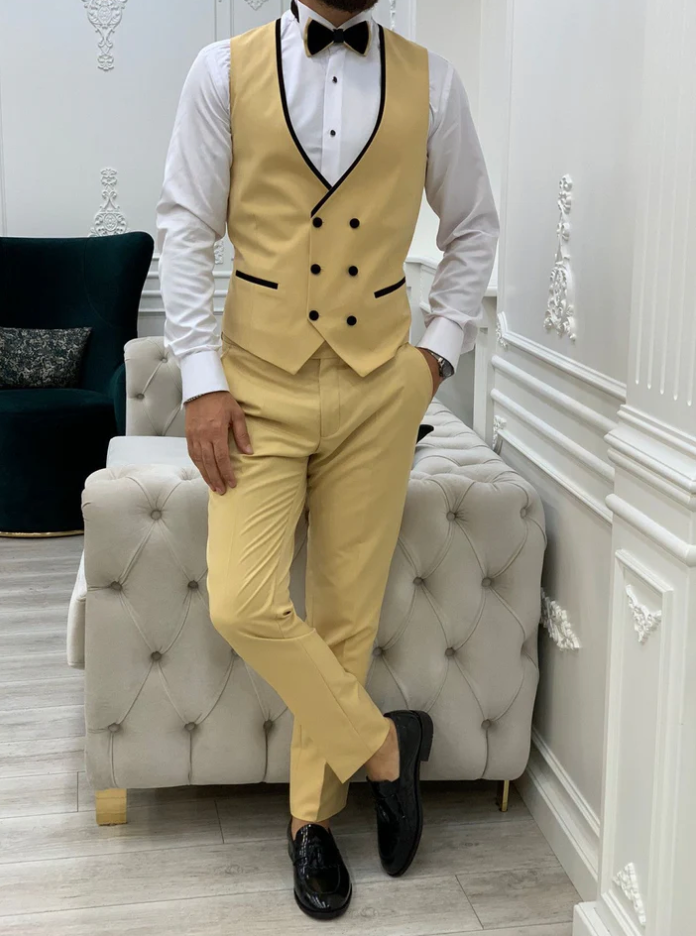 Mazonni Champagne Slim Fit Limited Tuxedo