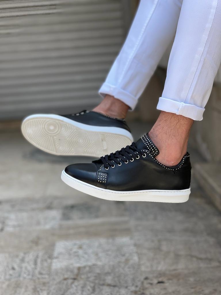 Benson Staple Detailed Eva Sole Black Sneakers