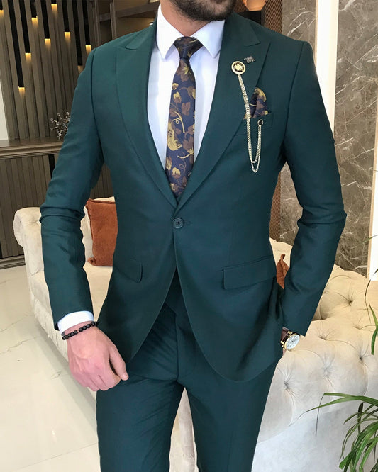 Mazonni Montreal Slim Fit Green Suit