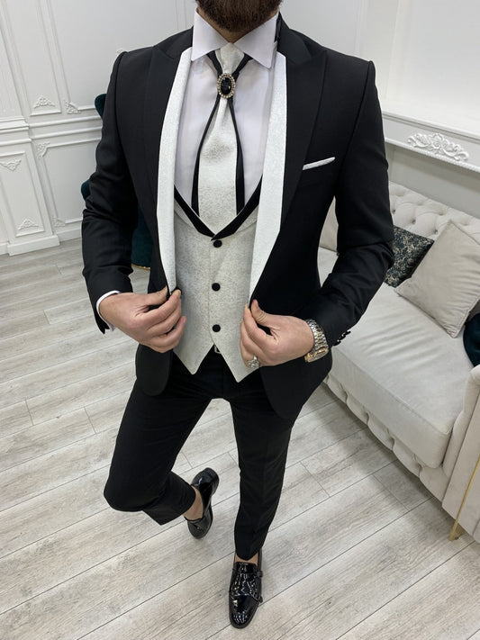 Mazonni Dayton Black Slim Fit Tuxedo