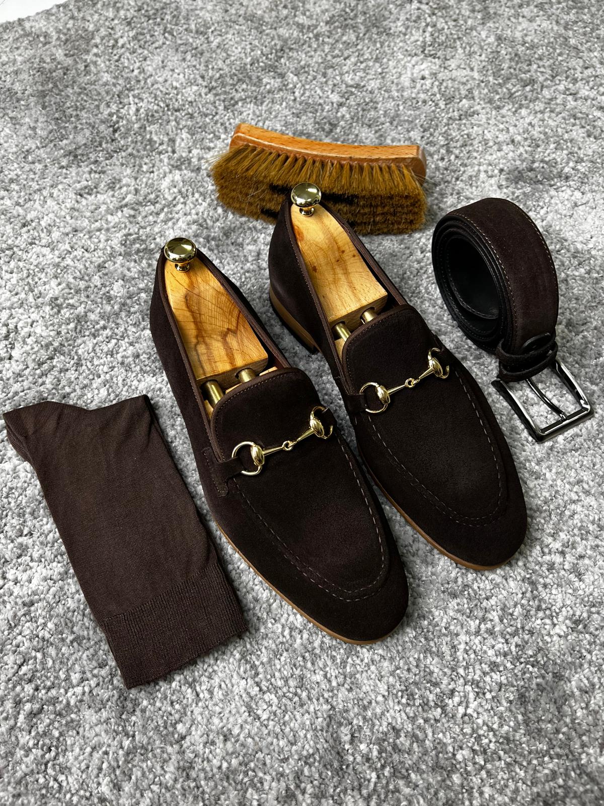 Mazonni Amato Special Edition Neolite Brown Suede Leather Loafer