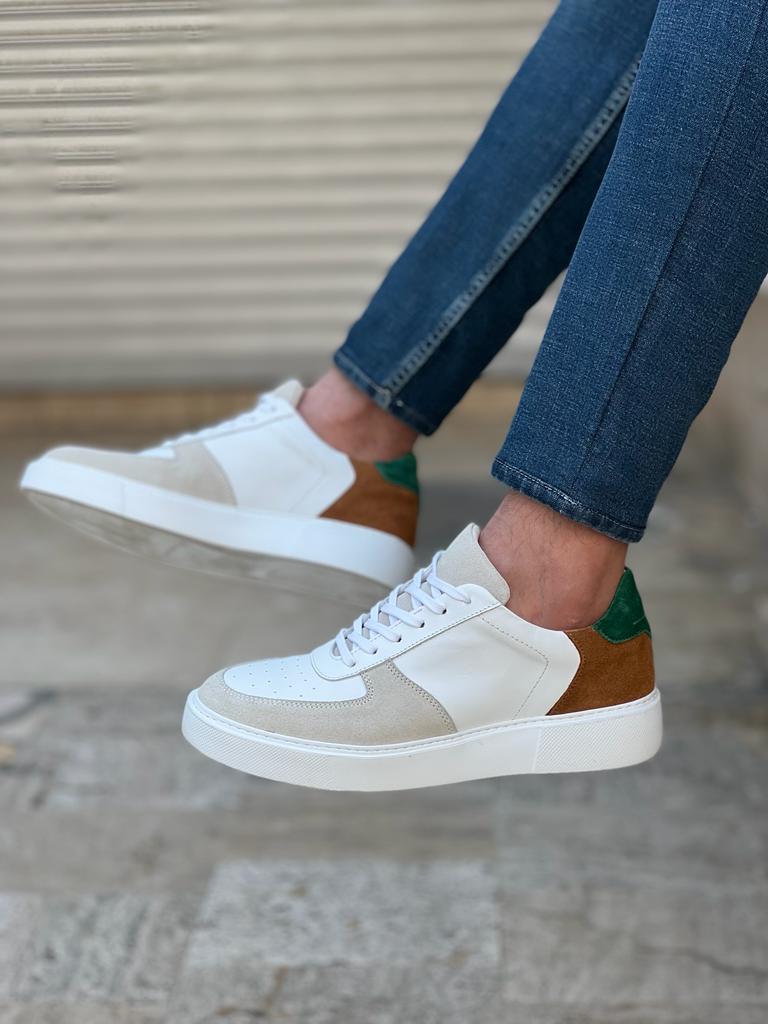 Benson Eva Sole Suede White Detailed Sneakers