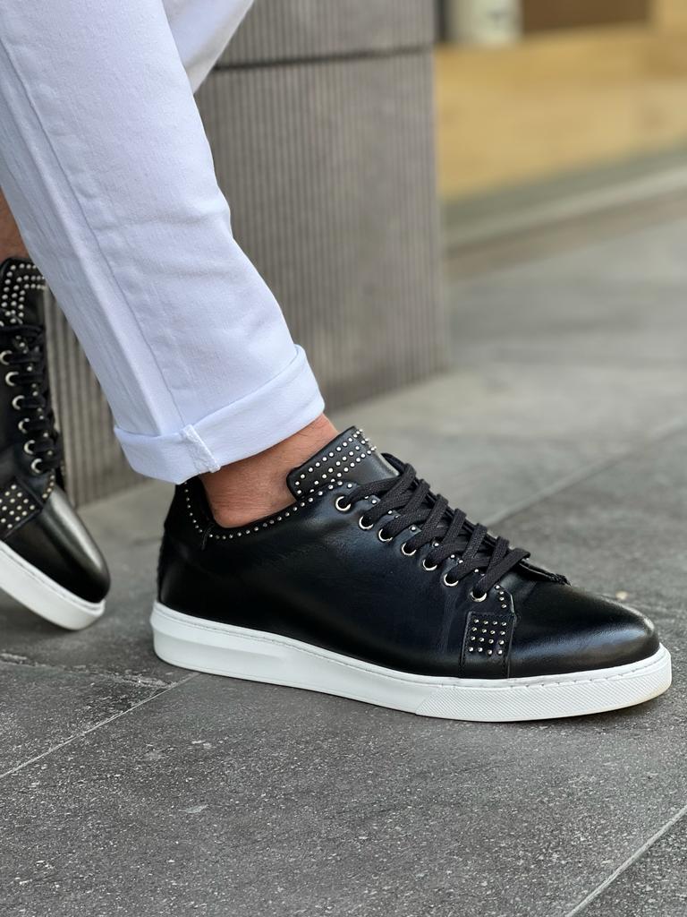 Benson Staple Detailed Eva Sole Black Sneakers