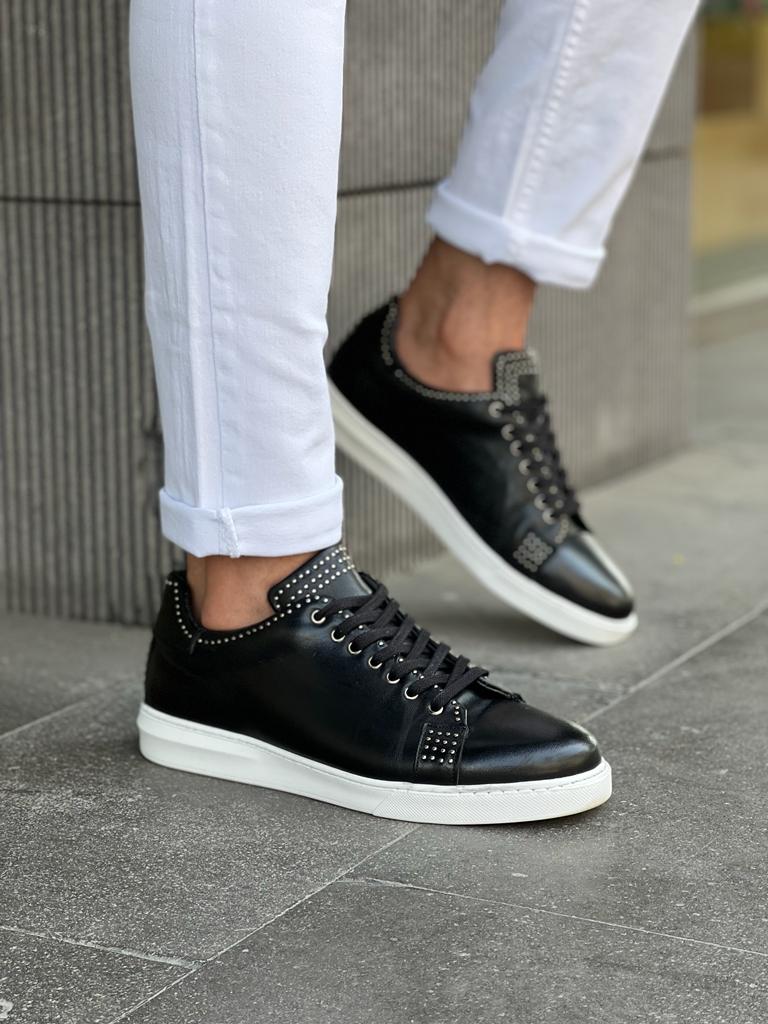 Benson Staple Detailed Eva Sole Black Sneakers