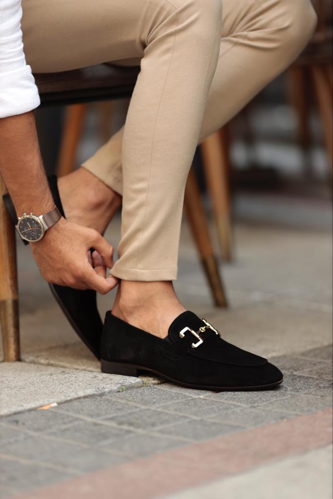 Ace Neolite Suede Black Loafer