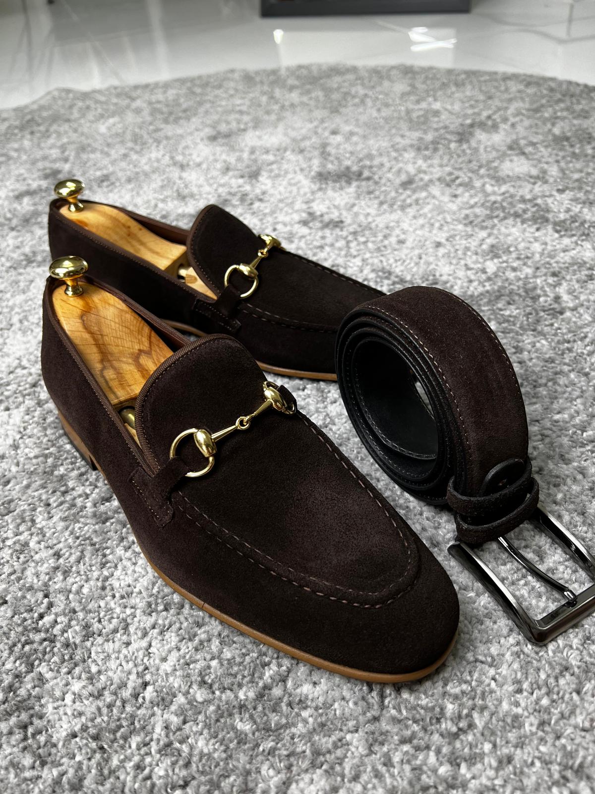 Mazonni Amato Special Edition Neolite Brown Suede Leather Loafer