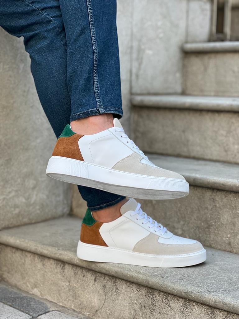 Benson Eva Sole Suede White Detailed Sneakers