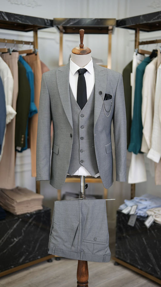 Mazonni Burnley Gray Slim Fit Suit