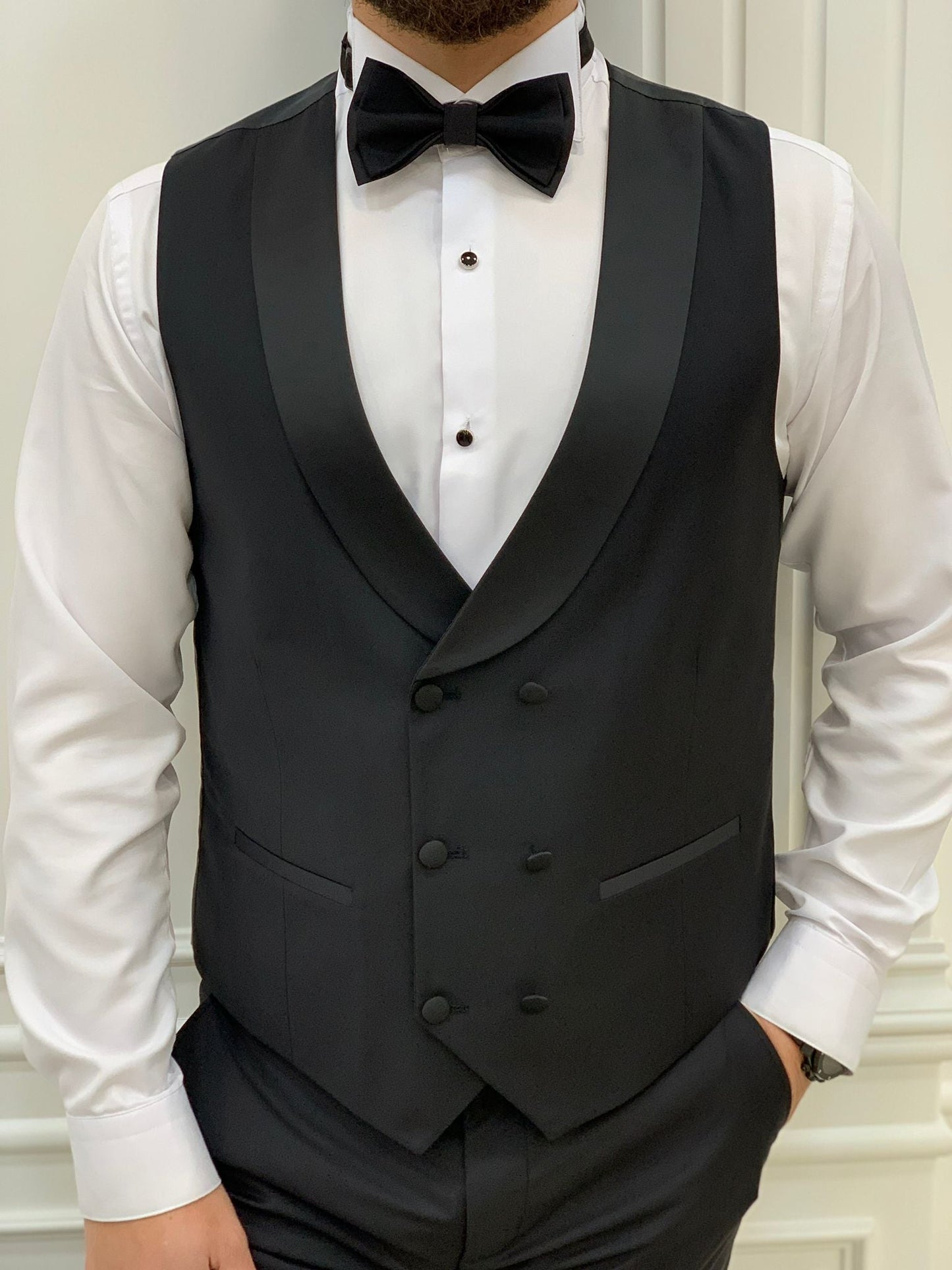 Mazonni Austin Black Slim Fit Tuxedo