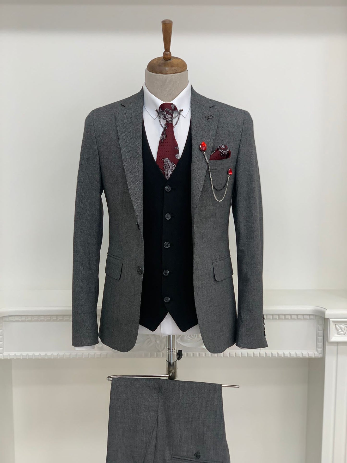 Mazonni Dayton Gray  Slim Fit Suit