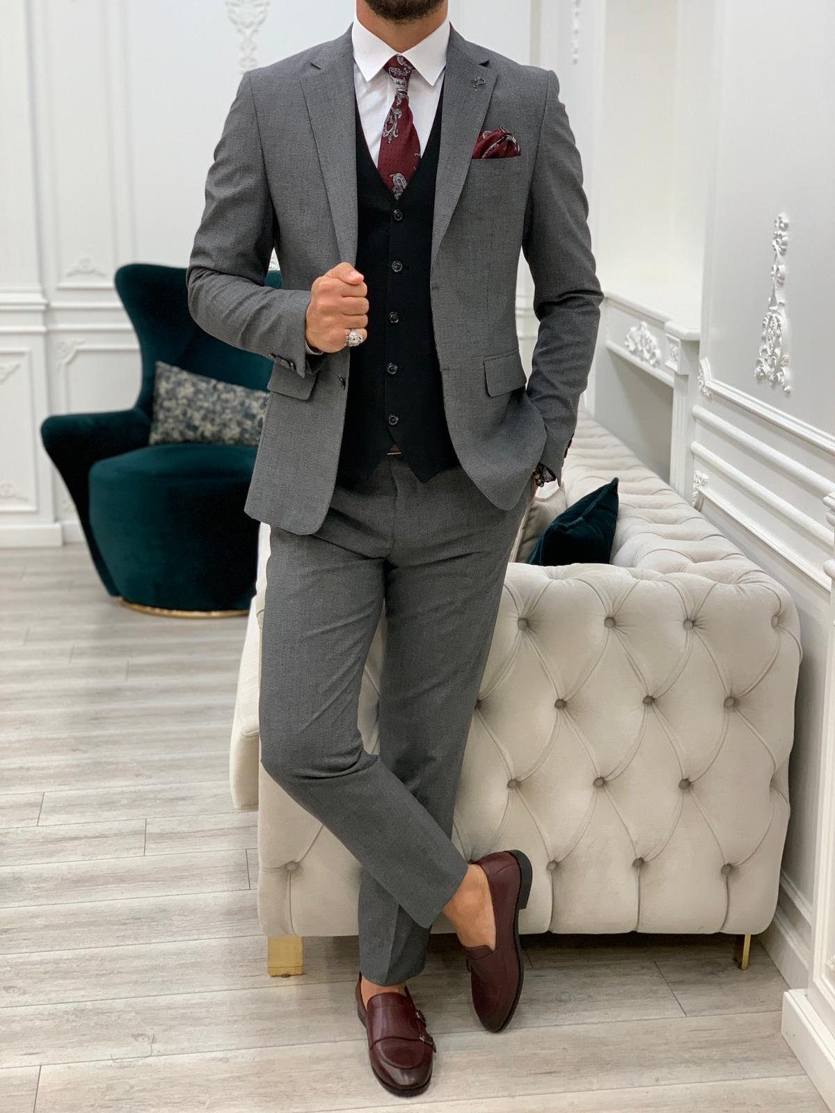 Mazonni Dayton Gray  Slim Fit Suit