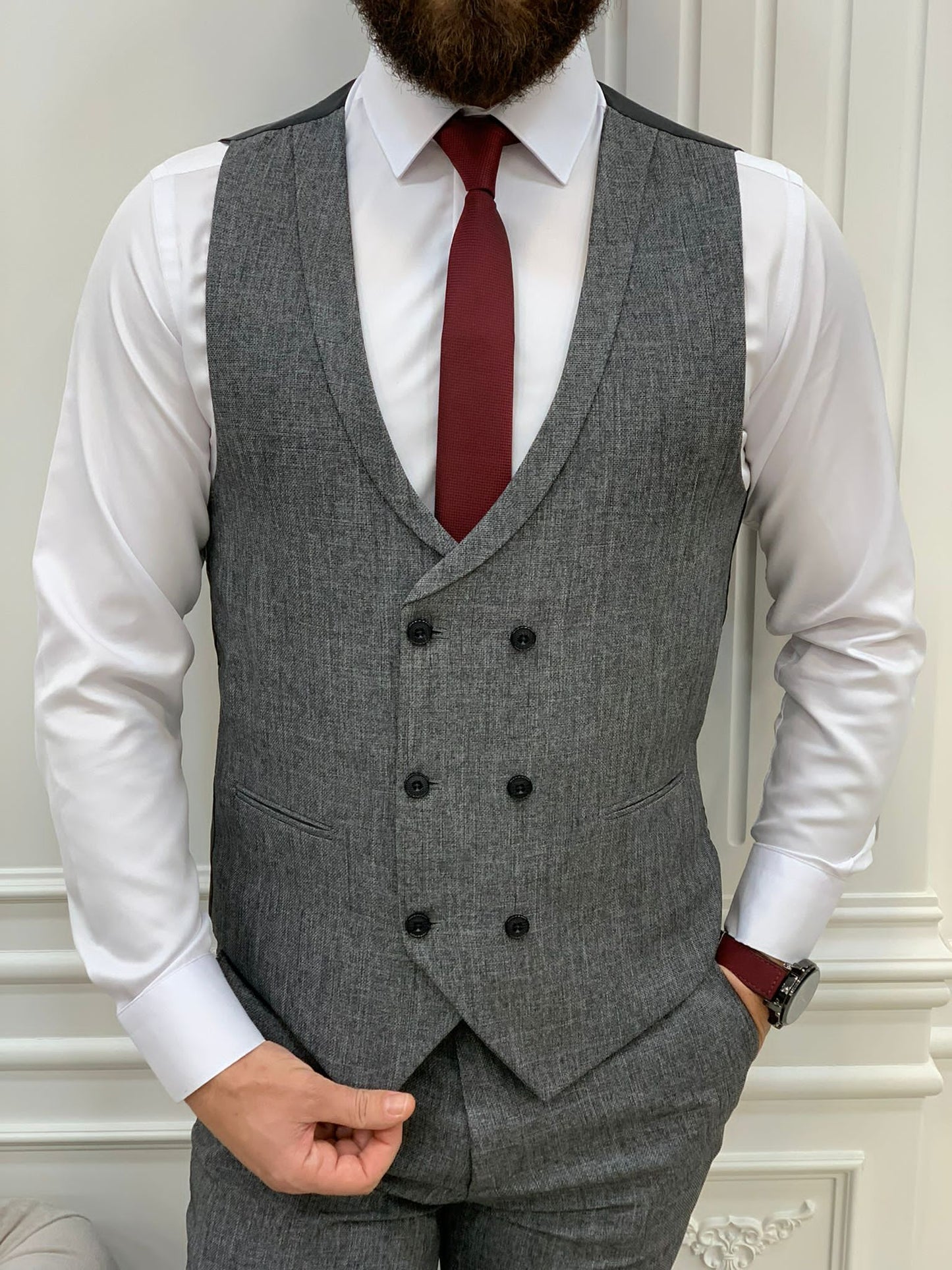 Mazonni Madison Gray Slim Fit Suit