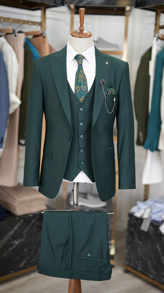 Mazonni Burnley Green  Slim Fit Suit